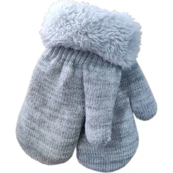 Rukavice Yoclub Kojenecké pletené palcové rukavice Yo RED-0001C - šedá Barva: Šedá, Velikost: 12cm