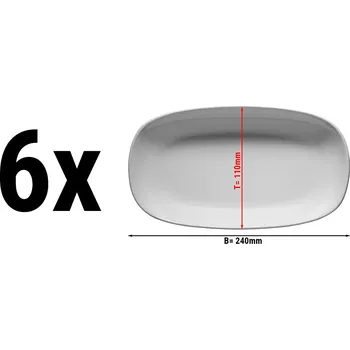 Talíř G.Gastro (6 Kusů) ENTity - Talíř ovál - 24 cm