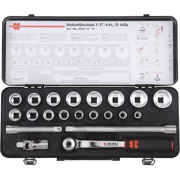 Gola sada WURTH GOLA SADA NÁSTRČNÝCH KLÍČŮ 1/2" 21 KS V SADĚ