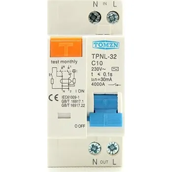 Jistič Jistič-chránič RCBO TPNL-32 10A TOMZN