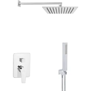 Sprchový set Invena Dokos sprchová sada pod omítku s dešťovou sprchou chrom BS-19-CK2