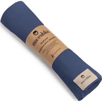 Zavinovačka Maceshka Mušelínová plena Maceshka Nature jednobarevná Indigo