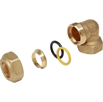 Instalatérský materiál Giacomini R563 Koleno pro trubku Cu s přechodem na FE (vnitř. záv.), vč. adaptéru R178