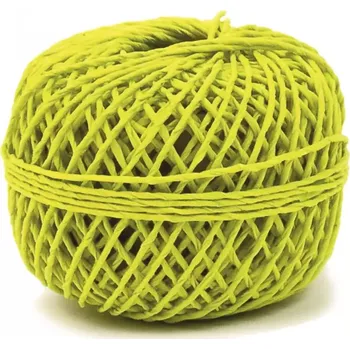 Stuha Provázek Polo lanyard žluto zelený 1 mm x 20 m (Provázek dekorační 20m)