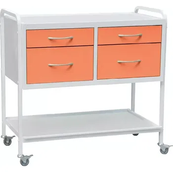 OV - 94 vozík 4-zásuvkový, šířka 900 mm, bílý/oranžový