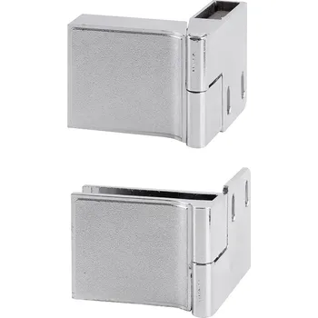 Nábytkové kování Závěs Diza, dveře sklo, bez vrtání, chrom, pár (Závěs Diza, dveře sklo, bez vrtání, chrom, pár)