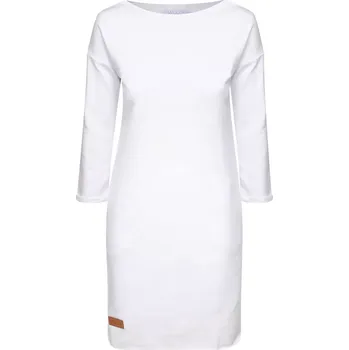Dámské šaty Dámské teplákové šaty SIMPLE bílé - ČESKÁ VÝROBA - SSIWHS