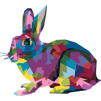 ZUTY Malování podle čísel - POP-ART KRÁLÍK Rozměr: 40x50 cm, Rámování: bez rámu a bez vypnutí plátna