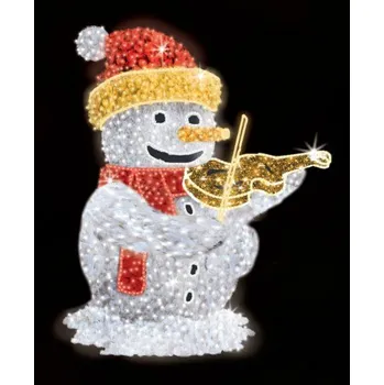 Vánoční osvětlení Polamp POL-1002G - 3D dekorace - Sněhulák s houslemi - Ø350cm