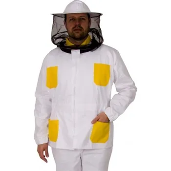 Včelařská blůza bílo-žlutá s kloboukem - 52