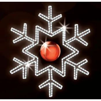 Vánoční světelný řetěz Polamp POL-0009B - 2D dekorace - Vločka - Ø 100 cm