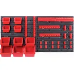 KISTENBERG Závěsná stěna, držák s 10 boxy a 22 úchyty na nářadí, 800x165x400 mm, plast - ORDERLINE