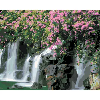 ZUTY Malování podle čísel - KVĚTINY NAD SPLAVEM (DENNIS FRATES) Rozměr: 40x50 cm, Rámování: vypnuté plátno na rám