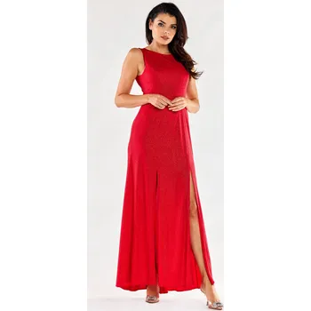 Dámské šaty Dámské šaty Awama A549 Awama tmavě červená | červená 2270139