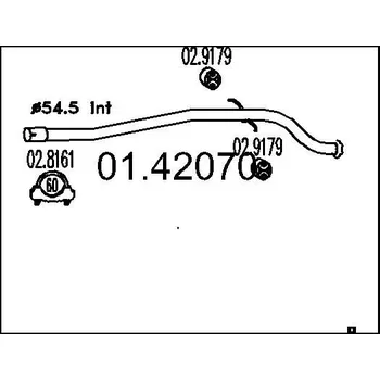 Výfuková trubka Výfuková trubka MTS 01.42070