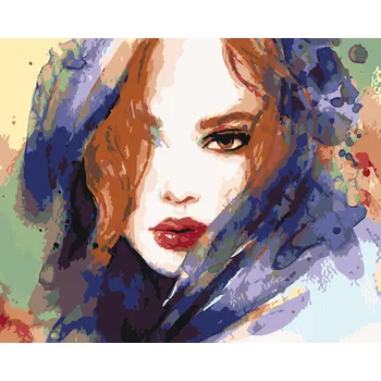 ZUTY Malování podle čísel - ŽENA SE ZRZAVÝMI VLASY Rozměr: 40x50 cm, Rámování: bez rámu a bez vypnutí plátna