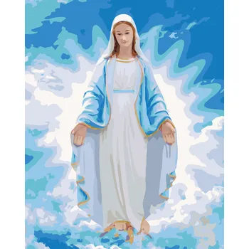 ZUTY Malování podle čísel - PANNA MARIE Rozměr: 40x50 cm, Rámování: bez rámu a bez vypnutí plátna