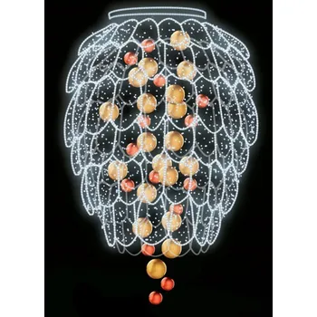 Vánoční světelný řetěz Polamp POL-0775 - 3D dekorace - Ozdoba sloupů - 330 x 230 cm