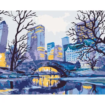 ZUTY Malování podle čísel - MOST V NEW YORKU Rozměr: 40x50 cm, Rámování: bez rámu a bez vypnutí plátna