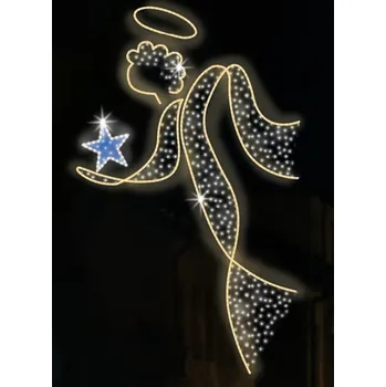 Vánoční světelný řetěz Polamp POL-0262M - 2D dekorace - Ozdoba sloupů - 225 x 95 cm