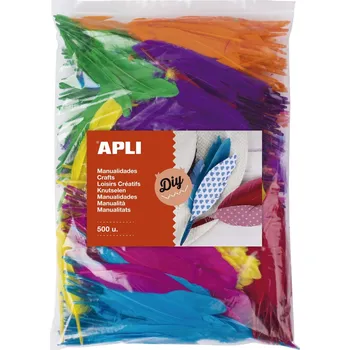 Peří indiánské JUMBO SET mix barev 500ks