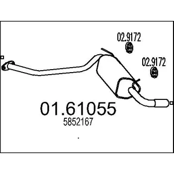 Tlumič výfuku Zadní tlumič výfuku MTS 01.61055