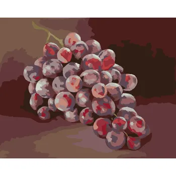 ZUTY Malování podle čísel - HROZNY 1 (MYROSLAVA VOLOSCHUK) Rozměr: 40x50 cm, Rámování: bez rámu a bez vypnutí plátna