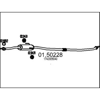 Auto-moto Střední tlumič výfuku MTS 01.50228