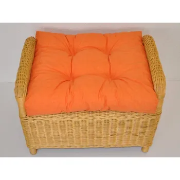 Podsedák Nábytek PEGAS Polstr na ratanovou taburetku Ear - látka oranžový melír
