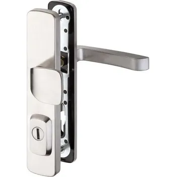 Dveřní kování ROSTEX Bezpečnostní klika RX1 ASTRA Povrch: chrom+leštěná nerez - 0100, Rozteč: 90