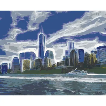 ZUTY Malování podle čísel - ABSTRAKTNÍ MANHATTAN Rozměr: 40x50 cm, Rámování: bez rámu a bez vypnutí plátna