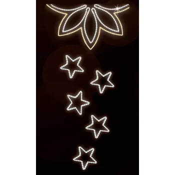 Vánoční světelný řetěz Polamp POL-1223 - 2D dekorace - Ozdoba sloupů - 220 x 120 cm