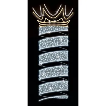 Vánoční světelný řetěz Polamp POL-0755 - 3D dekorace - Ozdoba sloupů - 310 x 90 cm