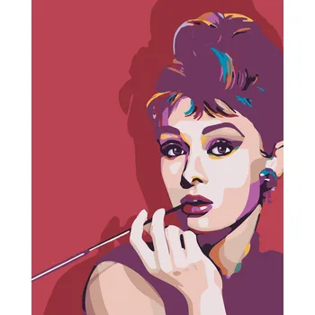 ZUTY Malování podle čísel - AUDREY HEPBURN 02 Rozměr: 40x50 cm, Rámování: bez rámu a bez vypnutí plátna