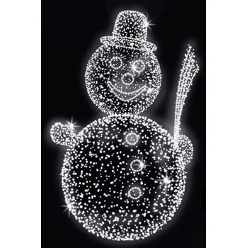 Vánoční světelný řetěz Polamp POL-0907 - 3D dekorace - Sněhulák - 200 x 180 cm