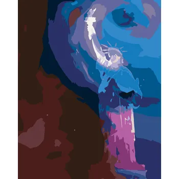 ZUTY Malování podle čísel - SOCHA SVOBODY V ZATMĚNÍ Rozměr: 40x50 cm, Rámování: bez rámu a bez vypnutí plátna