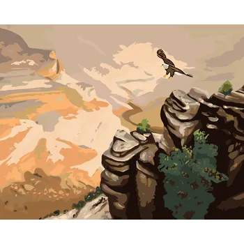 ZUTY Malování podle čísel - OREL NAD SKÁLOU (D. RUSTY RUST) Rozměr: 40x50 cm, Rámování: bez rámu a bez vypnutí plátna