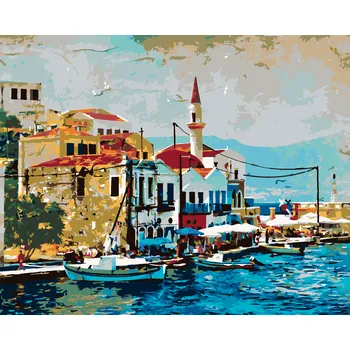 ZUTY Malování podle čísel - KRÁSNÉ KASTELORIZO BAY V ŘECKU Rozměr: 40x50 cm, Rámování: bez rámu a bez vypnutí plátna