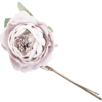 Vánoční dekorace STREND Kvet MagicHome, ruža rozvitá, fialová, stonka, veľkosť kvetu: 11 cm, dĺžka kvetu: 22 cm, bal. 6 ks