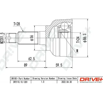 Hřídel nápravy Sada kloubu hnacího hřídele DRIVE+ DP2110.10.1281
