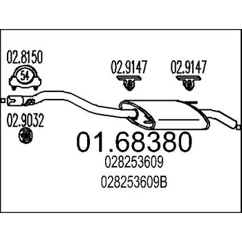 Auto-moto Zadní tlumič výfuku MTS 01.68380