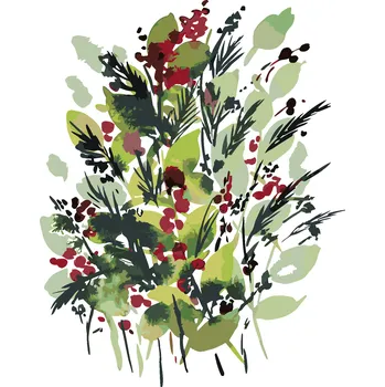 ZUTY Malování podle čísel - ZIMNÍ KVĚTINY (ALEXANDRIA GILBERT) Rozměr: 40x50 cm, Rámování: bez rámu a bez vypnutí plátna