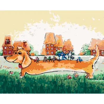 ZUTY Malování podle čísel - PEJSEK AUTOBUSEM Rozměr: 40x50 cm, Rámování: bez rámu a bez vypnutí plátna