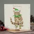 Wrendale Designs Bah Humbug vánoční kočka 15 x 15 cm