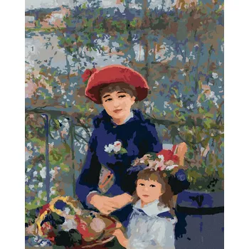 Diamondi Diamantové malování - DVĚ SESTRY NA TERASE (PIERRE-AUGUSTE RENOIR) Rozměr: 40x50 cm, Rámování: vypnuté plátno na rám
