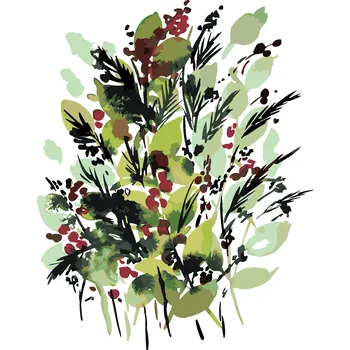 ZUTY Malování podle čísel - ZIMNÍ ZELEŇ (ALEXANDRIA GILBERT) Rozměr: 40x50 cm, Rámování: bez rámu a bez vypnutí plátna