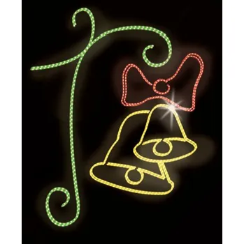 Vánoční světelný řetěz Polamp POL-0135 - 2D dekorace - Zvonek - 150 x 100 cm