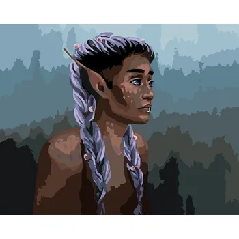 ZUTY Malování podle čísel - ELFÍ ŽENA Rozměr: 40x50 cm, Rámování: bez rámu a bez vypnutí plátna