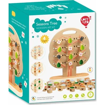 Desková hra Lucy & Leo Strom - dřevěný šněrovací a provlékací set