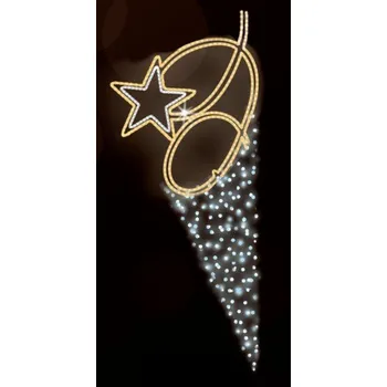 Vánoční světelný řetěz Polamp POL-1270 - 2D dekorace - Ozdoba sloupů - 250 x 120 cm